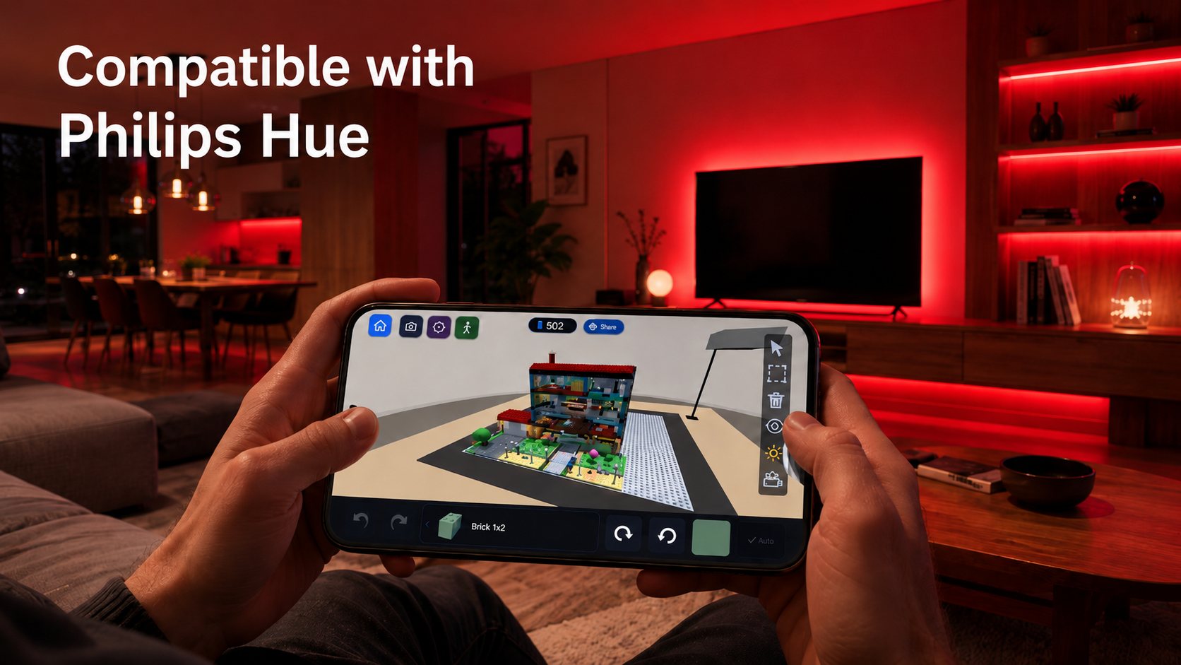 Brick Forge Philips Hue Sync — smart lights matching in-game brick colors